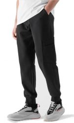 Spodnie dresowe joggery bawełniane męskie 4F M1043 wygodne czarne r XXL. Czarne spodnie sportowe męskie 4f, m, bez wzorów, z bawełny. Za 97.21 zł.