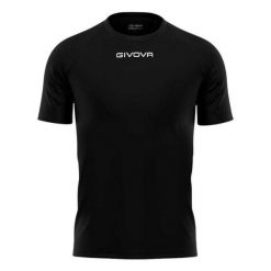 T-shirt Męski Capo. Czarne koszulki sportowe męskie Givova, m, bez wzorów, bez kołnierzyka, bez ramiączek, trekkingowe. Za 61.99 zł.