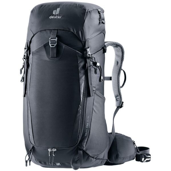 Plecak damski Deuter Trail Pro 34 SL - black. Czarne plecaki damskie Deuter, bez wzorów, z materiału. Za 779.99 zł.