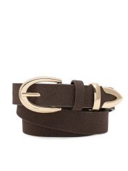 Jenny Fairy Pasek Damski 4W2-003-AW23 Brązowy. Brązowe paski damskie Jenny Fairy, bez wzorów, ze skóry. Za 39.99 zł.