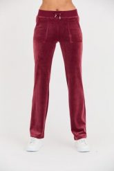 JUICY COUTURE Bordowe damskie spodnie dresowe Del Ray Pocket Pant, Rozmiar XS. Czerwone spodnie dresowe damskie Juicy Couture, s, bez wzorów, z dresówki. W wyprzedaży za 362.99 zł.