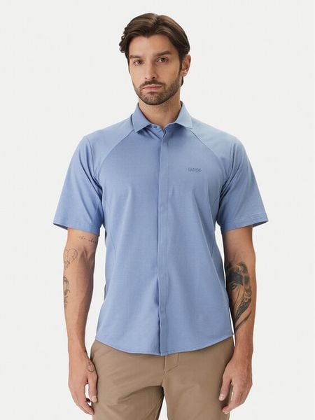 BOSS Koszula Excurse S 50554450 Błękitny Regular Fit. Niebieskie koszule męskie Boss, m, bez wzorów, z bawełny, bez kołnierzyka, bez ramiączek. Za 435.99 zł.