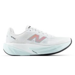 Buty damskie New Balance FuelCell Rebel v5 WFCX8U7 – białe. Białe obuwie sportowe damskie New Balance, bez wzorów, z gumy, do biegania. Za 699.99 zł.