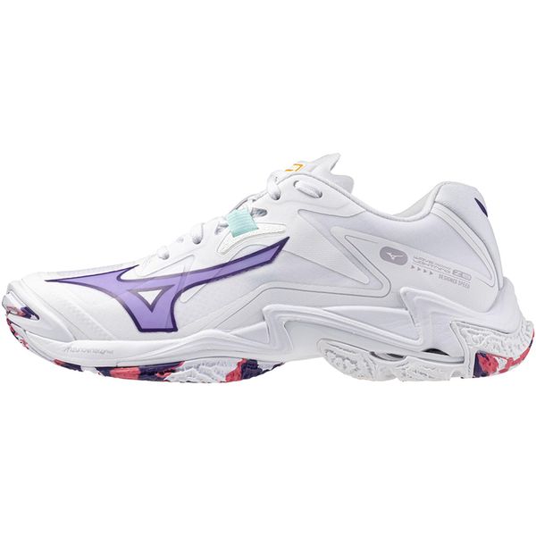 Damskie buty halowe Mizuno Wave Lightning Z. Białe obuwie sportowe damskie Mizuno, bez wzorów, do siatkówki, mizuno wave. W wyprzedaży za 560.10 zł.