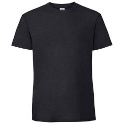 Męska Koszulka Iconic 195 Z Bawełny Premium Ringspun. Czarne koszulki sportowe męskie Fruit of the Loom, m, bez wzorów, z bawełny, bez kołnierzyka, bez ramiączek, trekkingowe. Za 32.99 zł.