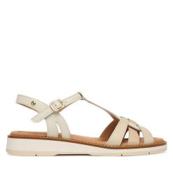 Sandały Pikolinos. Białe sandały damskie Pikolinos, bez wzorów, bez obcasa, na płaskiej podeszwie, bez zapięcia. Za 559.99 zł.