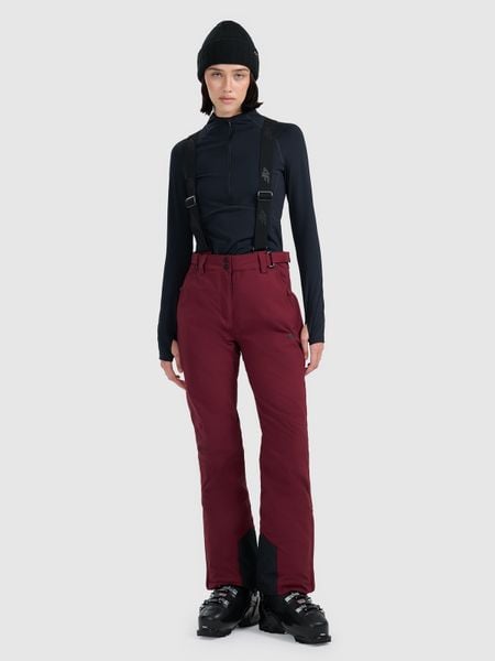 4F Spodnie narciarskie membrana 5000 damskie - czerwone M. Czerwone spodnie materiałowe damskie 4f, m, bez wzorów, z podwyższonym stanem. Za 299.99 zł.