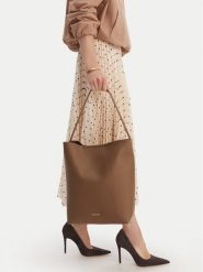 GINO ROSSI Torebka C-LDA8552 Brązowy. Brązowe torebki do ręki damskie Gino Rossi, bez wzorów, z materiału, bez dodatków. Za 229.99 zł.