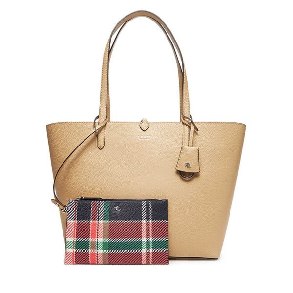 Torebka LAUREN RALPH LAUREN. Brązowe torebki do ręki damskie Lauren Ralph Lauren, bez wzorów, klasyczne, bez dodatków. Za 649.99 zł.