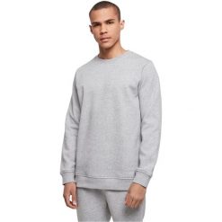Męska Podstawowa Bluza Z Bawełny Organicznej Z Okrągłym Dekoltem. Szare bluzy męskie BUILD YOUR BRAND, m, bez wzorów, z bawełny, bez kaptura. Za 184.99 zł.