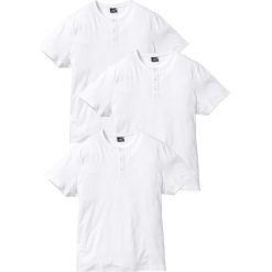 T-shirt (3 szt.) bonprix 3x biały. Białe t-shirty męskie bonprix. Za 98.97 zł.