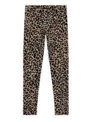 Guess Legginsy J6RB07 J1314 Beżowy Regular Fit. Brązowe legginsy dla dziewczynek Guess, z aplikacjami, z bawełny. Za 139.99 zł.