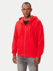 HUGO Bluza Dapozip 50548651 Czerwony Relaxed Fit. Czerwone bluzy męskie Hugo, m, bez wzorów, z bawełny, bez kaptura. Za 599.99 zł.
