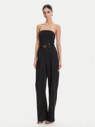 Elisabetta Franchi Kombinezon TU05152E2 110 Czarny Regular Fit. Czarne sukienki damskie Elisabetta Franchi, bez wzorów, z syntetyku, bez kołnierzyka, bez ramiączek. Za 1,399.00 zł.