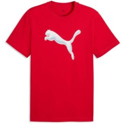 Męskie T shirt Puma Graphic Cat Logo Tee. Czerwone t-shirty męskie Puma, m, bez wzorów, z bawełny, bez kołnierzyka. Za 190.00 zł.