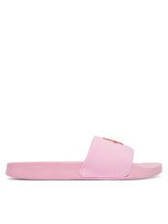 Tommy Hilfiger Klapki Th Script Pool Slide FW0FW09286 Różowy. Czerwone klapki damskie Tommy Hilfiger, bez wzorów, z materiału, bez obcasa. Za 169.99 zł.