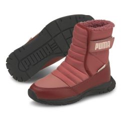 Śniegowce dziewczynki Puma NIEVE WTR AC PS. Czerwone buty zimowe dziewczęce Puma, bez wzorów, bez zapięcia. Za 327.44 zł.