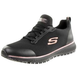 Obuwie Sportowe Damskie Skechers Work: Squad SR Biały. Czarne obuwie sportowe damskie Skechers, bez wzorów, z materiału. Za 233.99 zł.
