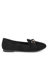 DeeZee Mokasyny QHS-3 Czarny. Czarne mokasyny damskie DeeZee, z materiału. Za 79.99 zł.