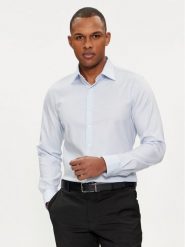 Michael Kors Koszula MD0DS01032 Błękitny Slim Fit. Niebieskie koszule męskie Michael Kors, m, bez wzorów, z bawełny, biznesowe, bez kołnierzyka, bez ramiączek. Za 499.99 zł.