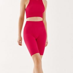 Prążkowane kolarki damskie track rib raspberry. Różowe skarpety damskie Gabriella, bez wzorów, z dzianiny. Za 79.00 zł.