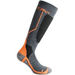 Skarpety narciarskie CMP SKI SOCK WOOL wełniane ocieplane antybakteryjne. Czerwone skarpety damskie CMP, bez wzorów, z elastanu. Za 89.99 zł.