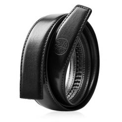 Wymienny pas bez klamry C30 ELITE Czarny 130. Czarne paski damskie Betlewski, bez wzorów, ze skóry. Za 64.99 zł.