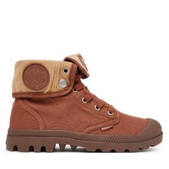 Trampki Palladium. Brązowe trampki i tenisówki damskie Palladium, bez wzorów, bez zapięcia. Za 399.99 zł.