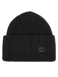 Tommy Hilfiger Czapka Elevated Heritage AW0AW17905 Czarny. Czarne rękawiczki damskie Tommy Hilfiger, na zimę, bez wzorów, z materiału. Za 199.99 zł.