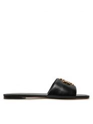 Tory Burch Klapki Eleanor Slide 157966 Czarny. Czarne klapki damskie Tory Burch, bez wzorów, ze skóry, bez obcasa. Za 1,169.00 zł.