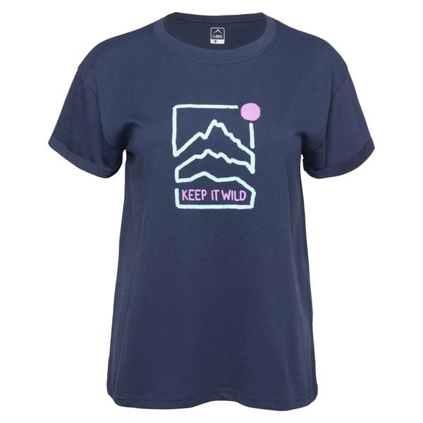 T-shirt Damski Z Krótkim Rękawem Selma. Niebieskie koszulki sportowe damskie ELBRUS, bez wzorów, bez kołnierzyka, bez ramiączek, trekkingowe. Za 93.99 zł.