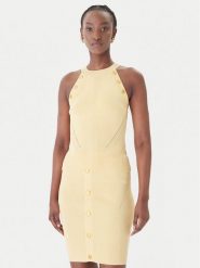 Guess Bluzka G6GR10 Z0625 Żółty Regular Fit. Żółte bluzki damskie Guess, s, z aplikacjami, z syntetyku, bez kołnierzyka, bez ramiączek. Za 291.99 zł.