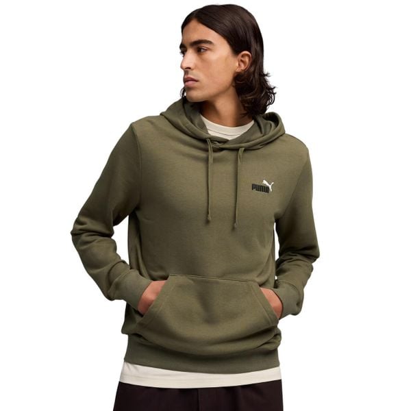 Bluza męska Puma ESS 2 Color Small No.1 Logo Hoodie. Zielone bluzy męskie Puma, l, bez wzorów, z bawełny, bez kaptura. Za 164.99 zł.