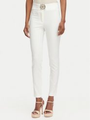 Babylon Spodnie materiałowe W E00057 Kremowy Slim Fit. Białe spodnie materiałowe damskie Babylon, bez wzorów, z materiału. Za 844.99 zł.