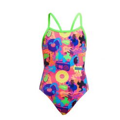 Strój kąpielowy dziewiczęcy Funkita Lotsa Pop Single Strap. Czerwone stroje kąpielowe dla dziewczynek FUNKITA, bez wzorów, z dzianiny. Za 169.00 zł.