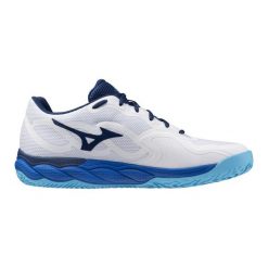 Buty do tenisa Mizuno Wave Enforce Court CC. Białe obuwie sportowe damskie Mizuno, bez wzorów, tenisowe, mizuno wave. Za 539.99 zł.