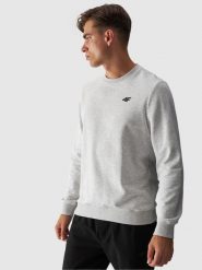 4F Bluza dresowa nierozpinana bez kaptura męska - szara XXL. Szare bluzy męskie 4f, m, bez wzorów, z bawełny, bez kaptura. W wyprzedaży za 79.99 zł.