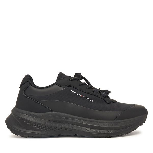 Sneakersy Tommy Hilfiger. Czarne trampki i tenisówki chłopięce Tommy Hilfiger, bez wzorów, bez zapięcia. Za 414.99 zł.