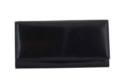 Portfel skórzany BARBERINI'S czarny 8136-1. Czarne portfele damskie Barberinis, bez wzorów, ze skóry. Za 169.99 zł.