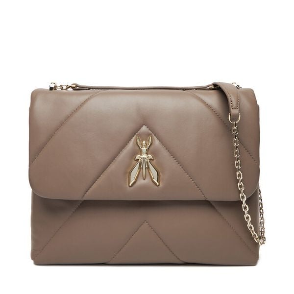 Torebka Patrizia Pepe. Brązowe torebki do ręki damskie Patrizia Pepe, bez wzorów, klasyczne, bez dodatków. Za 1,769.00 zł.