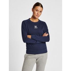 Bluza damska Hummel Icons. Niebieskie bluzy sportowe damskie Hummel, l, bez wzorów, bez kaptura, na fitness i siłownię. Za 200.50 zł.