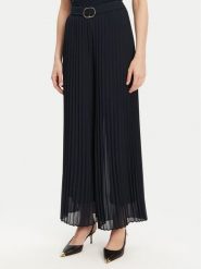 Morgan Spodnie palazzo 232-PCARY Granatowy Wide Leg. Niebieskie spodnie materiałowe damskie Morgan, bez wzorów, z materiału. Za 219.99 zł.