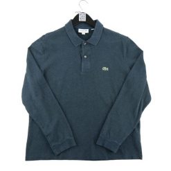 Second life - Lacoste koszulka polo męska z długim rękawem - Jak nowy. Niebieskie koszulki polo męskie Lacoste, l, bez wzorów, z materiału, eleganckie, bez ramiączek. Za 127.76 zł.