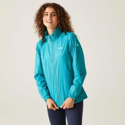 Kurtka trekkingowa dla kobiet Reggata Corinne IV. Niebieskie kurtki damskie Regatta, l, bez wzorów, z poliamidu, bez kaptura. W wyprzedaży za 169.99 zł.