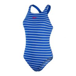 Damski Jednoczęściowy Strój Kąpielowy Eco Endurance Medalist. Białe kostiumy jednoczęściowe damskie Speedo, bez wzorów, z poliesteru, do pływania. Za 242.99 zł.