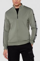 GUESS Zielona męska bluza New Arlo. Zielone bluzy męskie Guess, l, z aplikacjami, z bawełny, bez kaptura. W wyprzedaży za 246.99 zł.
