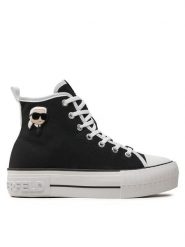 KARL LAGERFELD Trampki KL60444 Czarny. Czarne trampki i tenisówki damskie KARL LAGERFELD, bez wzorów, z materiału, bez zapięcia. Za 309.99 zł.