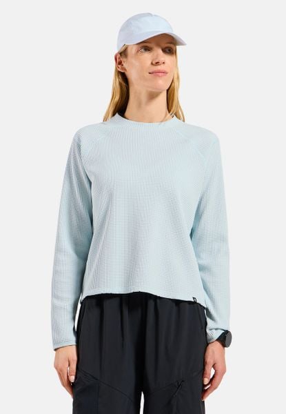 Bluza damska ODLO Mid layer CUBIC. Niebieskie bluzy damskie Odlo, m, bez wzorów, z materiału, bez kaptura. Za 269.99 zł.