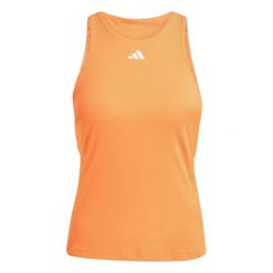Koszulka Tennis Climacool Y-Tank. Brązowe koszulki sportowe damskie Adidas, bez wzorów, bez kołnierzyka, bez ramiączek, tenisowe, climacool (adidas). Za 239.00 zł.