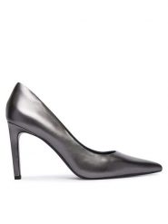 Calvin Klein Szpilki Ess Stiletto 90 Met Lth HW0HW03436 Szary ciemny. Szare szpilki damskie Calvin Klein, bez wzorów, ze skóry, bez obcasa, bez zapięcia. Za 649.99 zł.